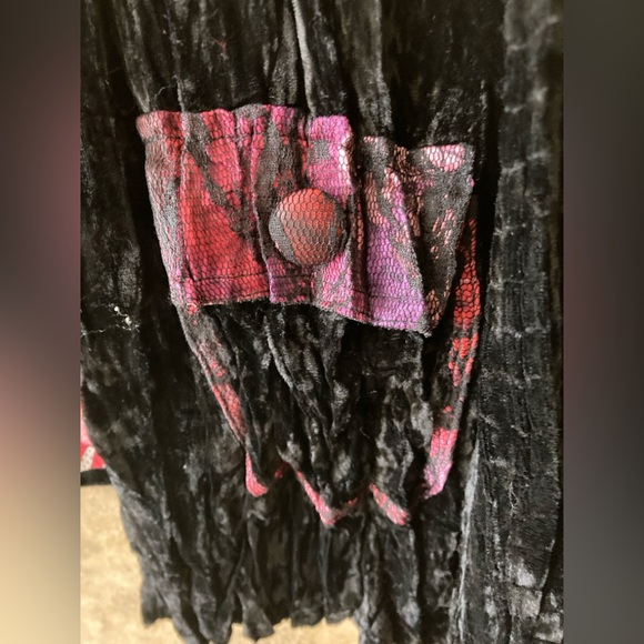 Alberto Makali Black Elegant Lace Goth Steampunk Classic Jacket Top XL Velvet - Picture 6 of 14